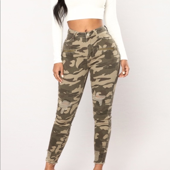 fashion nova camo jeans